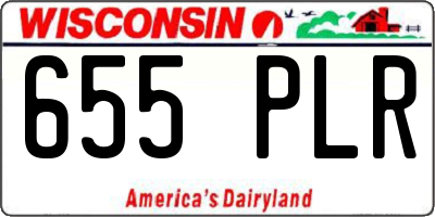 WI license plate 655PLR