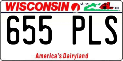 WI license plate 655PLS