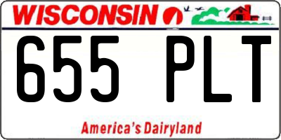 WI license plate 655PLT