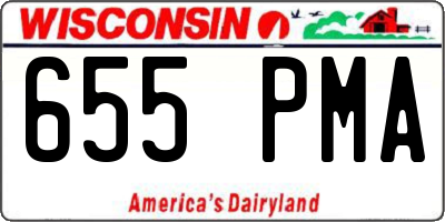 WI license plate 655PMA