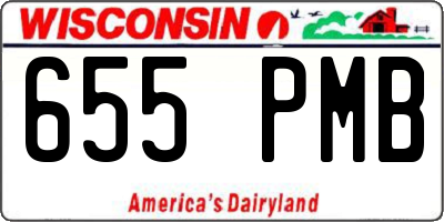 WI license plate 655PMB