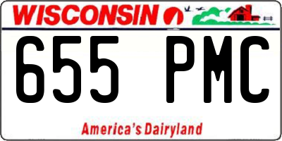 WI license plate 655PMC