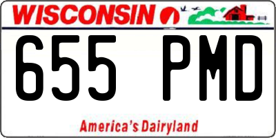 WI license plate 655PMD