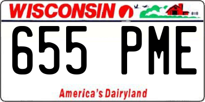 WI license plate 655PME