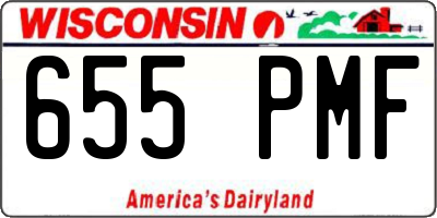 WI license plate 655PMF