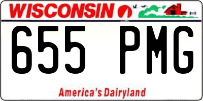 WI license plate 655PMG