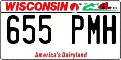 WI license plate 655PMH