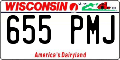 WI license plate 655PMJ