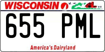 WI license plate 655PML