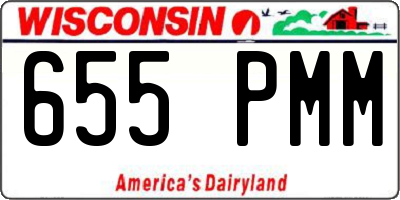 WI license plate 655PMM