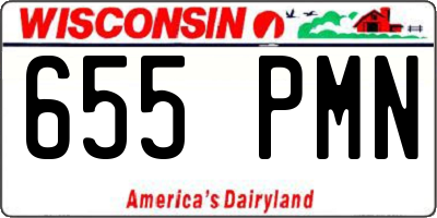 WI license plate 655PMN