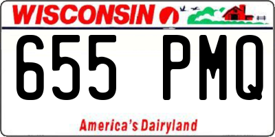 WI license plate 655PMQ