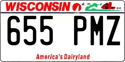 WI license plate 655PMZ