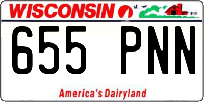 WI license plate 655PNN