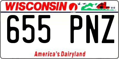 WI license plate 655PNZ