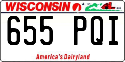 WI license plate 655PQI