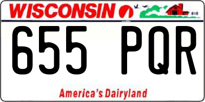 WI license plate 655PQR