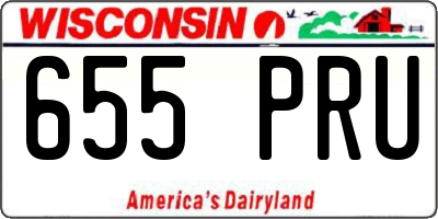 WI license plate 655PRU