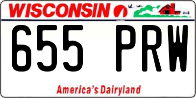 WI license plate 655PRW