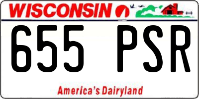 WI license plate 655PSR