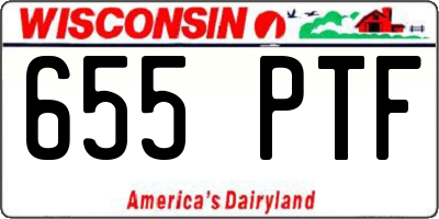 WI license plate 655PTF