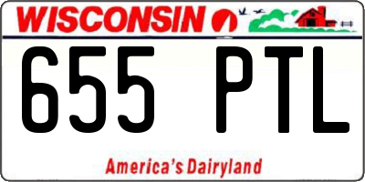 WI license plate 655PTL