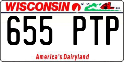 WI license plate 655PTP