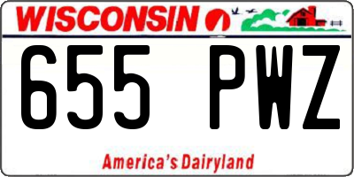 WI license plate 655PWZ