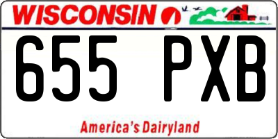 WI license plate 655PXB