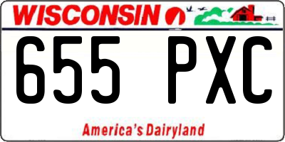 WI license plate 655PXC