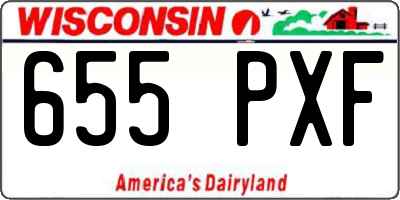 WI license plate 655PXF