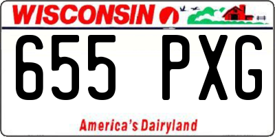 WI license plate 655PXG