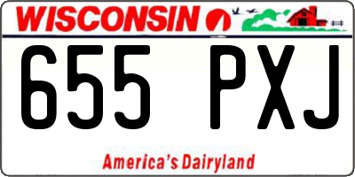 WI license plate 655PXJ