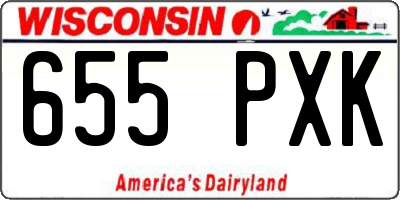 WI license plate 655PXK