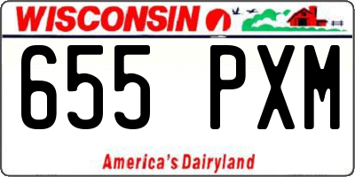 WI license plate 655PXM