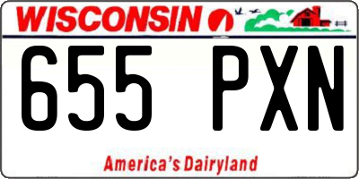WI license plate 655PXN