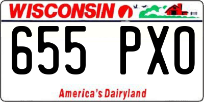 WI license plate 655PXO