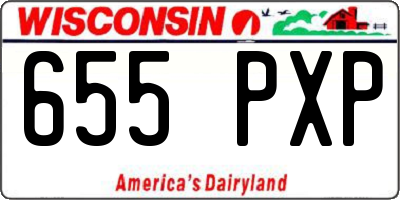 WI license plate 655PXP