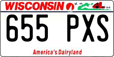 WI license plate 655PXS