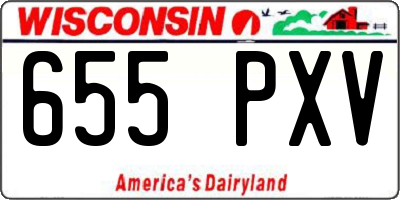 WI license plate 655PXV