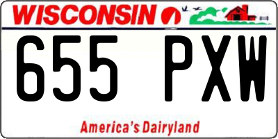 WI license plate 655PXW