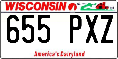 WI license plate 655PXZ