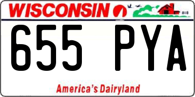 WI license plate 655PYA