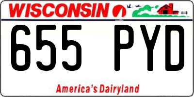 WI license plate 655PYD