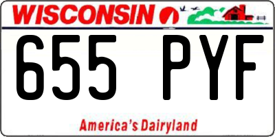 WI license plate 655PYF