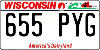 WI license plate 655PYG