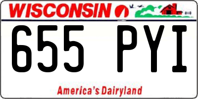 WI license plate 655PYI
