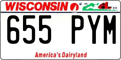 WI license plate 655PYM