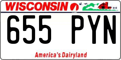 WI license plate 655PYN