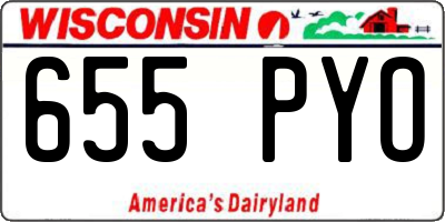 WI license plate 655PYO